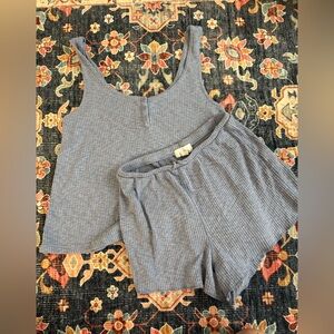 Gap Ribbed Sleepwear Set in Blue